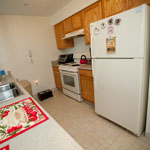 Model apartment kitchen area